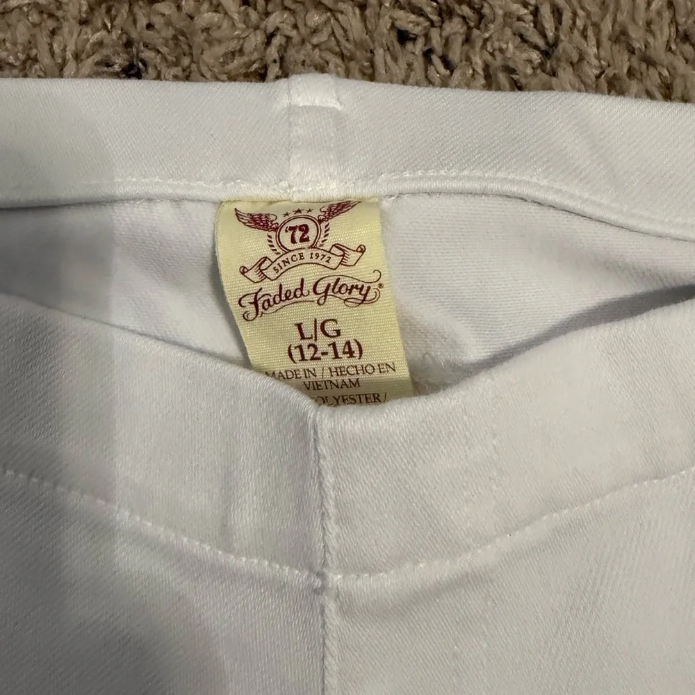 Faded Glory Classic White Pants - Picture 2 of 3